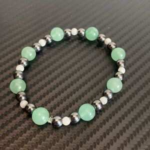 This is a Green Chalcedony bracelet. It’s amazing for balance and